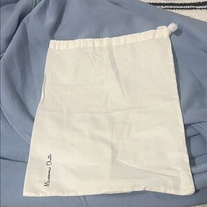 Massimo Dutti Ivory Drawstring Pouch